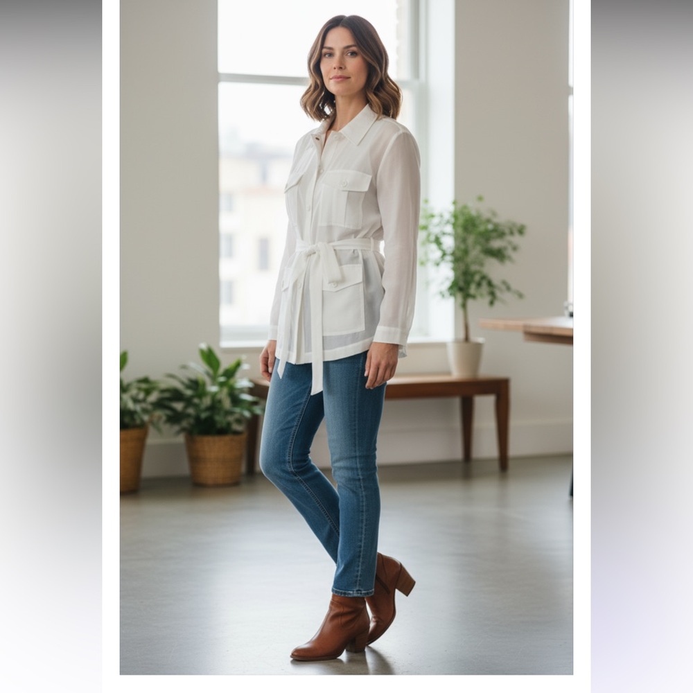 Theory  Lorem  White Top Jacket